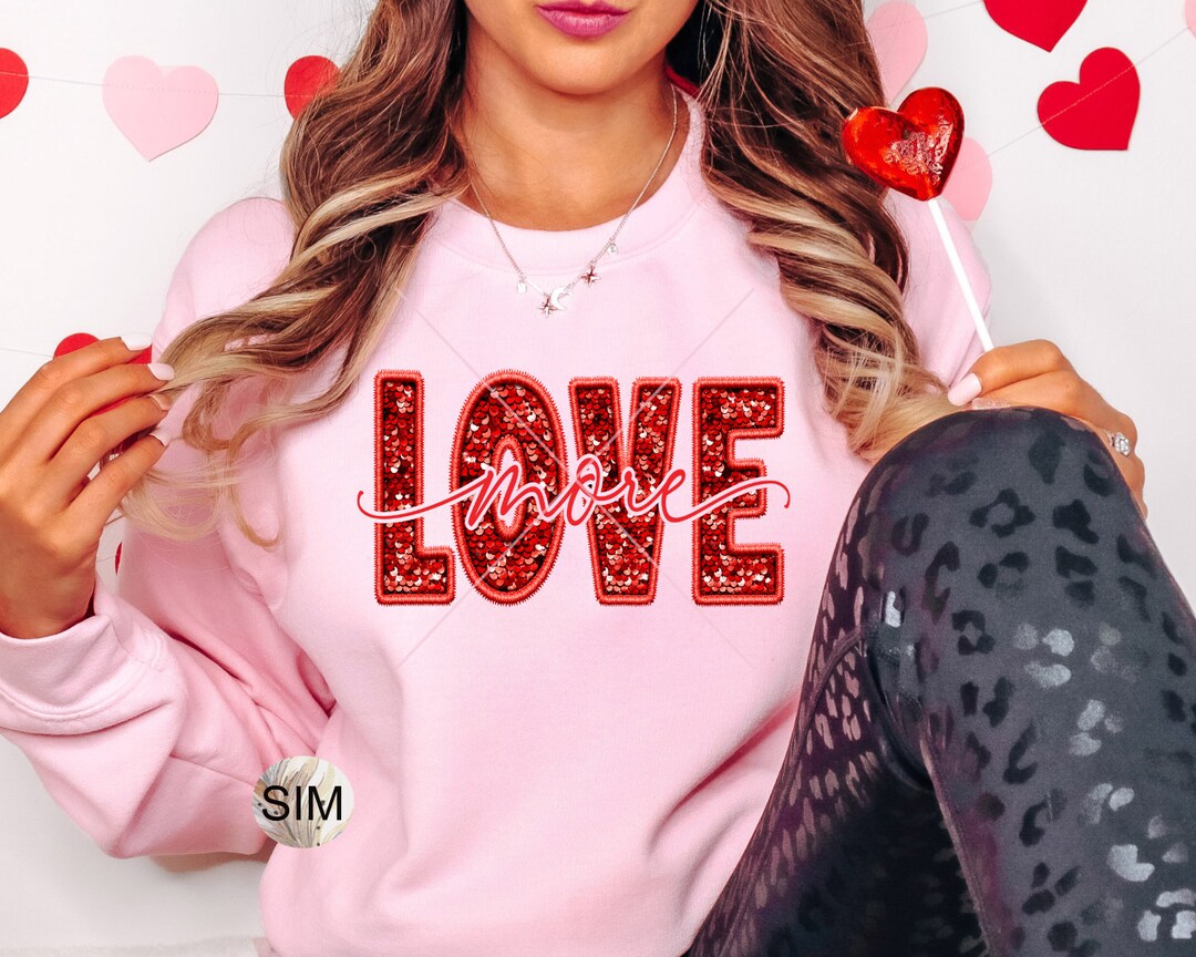 Valentine's Day Sequin Png, Valentine's Day Sublimation Digital Design ...