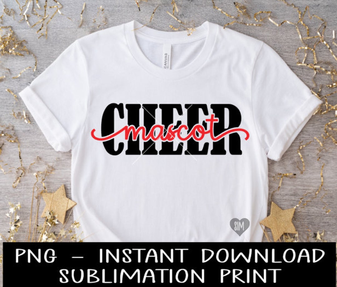 Cheer Mascot PNG File Cheerleader Mascot Sublimation Digital Etsy