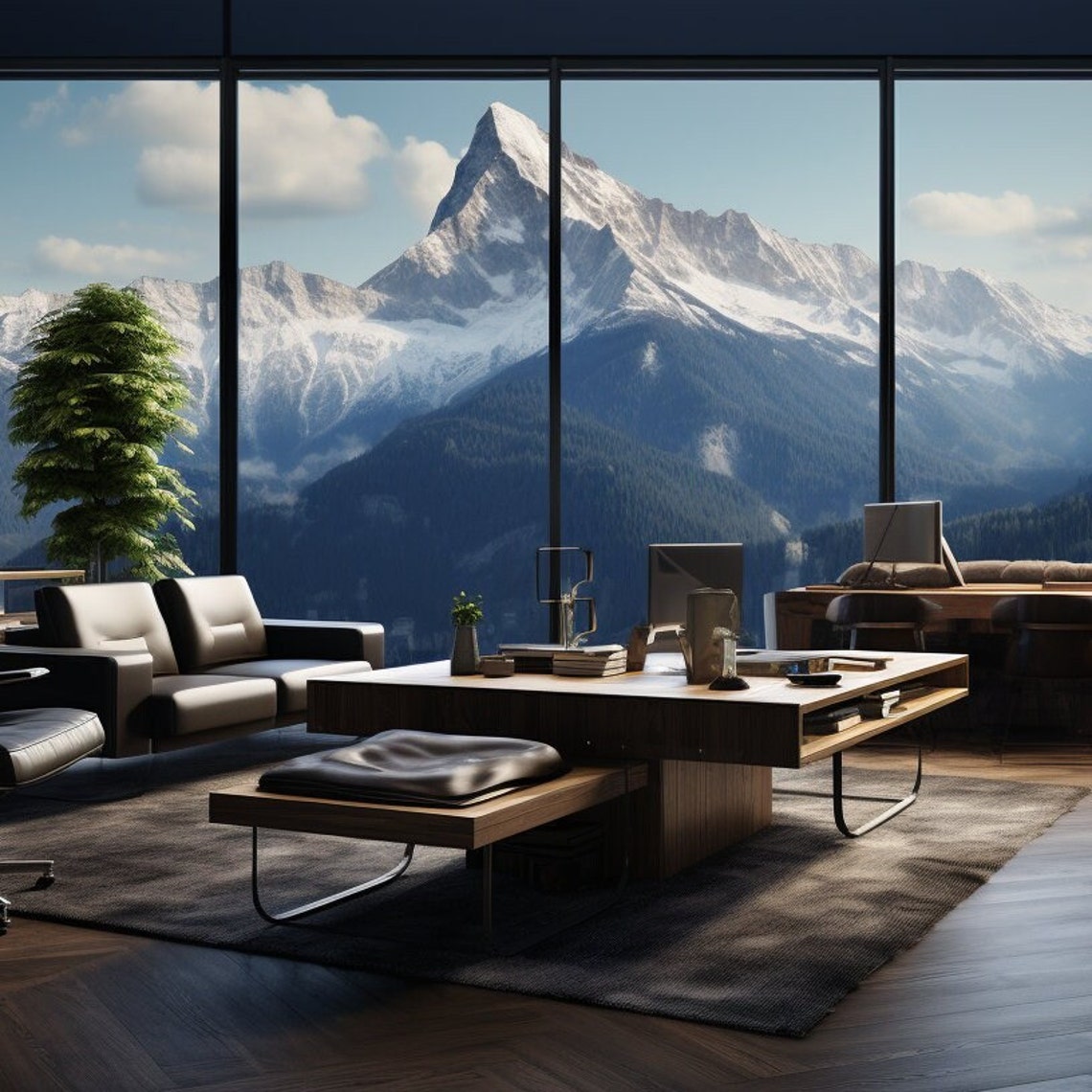 Mountain Zoom Background 5 Piece Bundle Realistic Backdrop MS Team