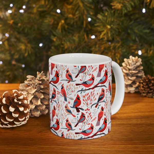 Cardinal Mug - Memorial Gift - Red Cardinals - Red Cardinal Lovers - Bird Lovers - Bird Gift