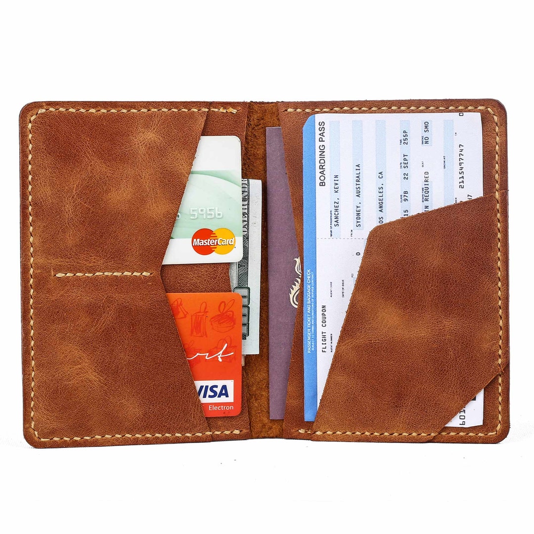 Leather Passport Wallet Custom Passport Cover Personalized Etsy