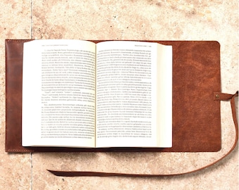 Personalized Leather Bible Book Cover / Custom Book Cover / Leather Journal / Leather Sketchbook / Book Sleeve