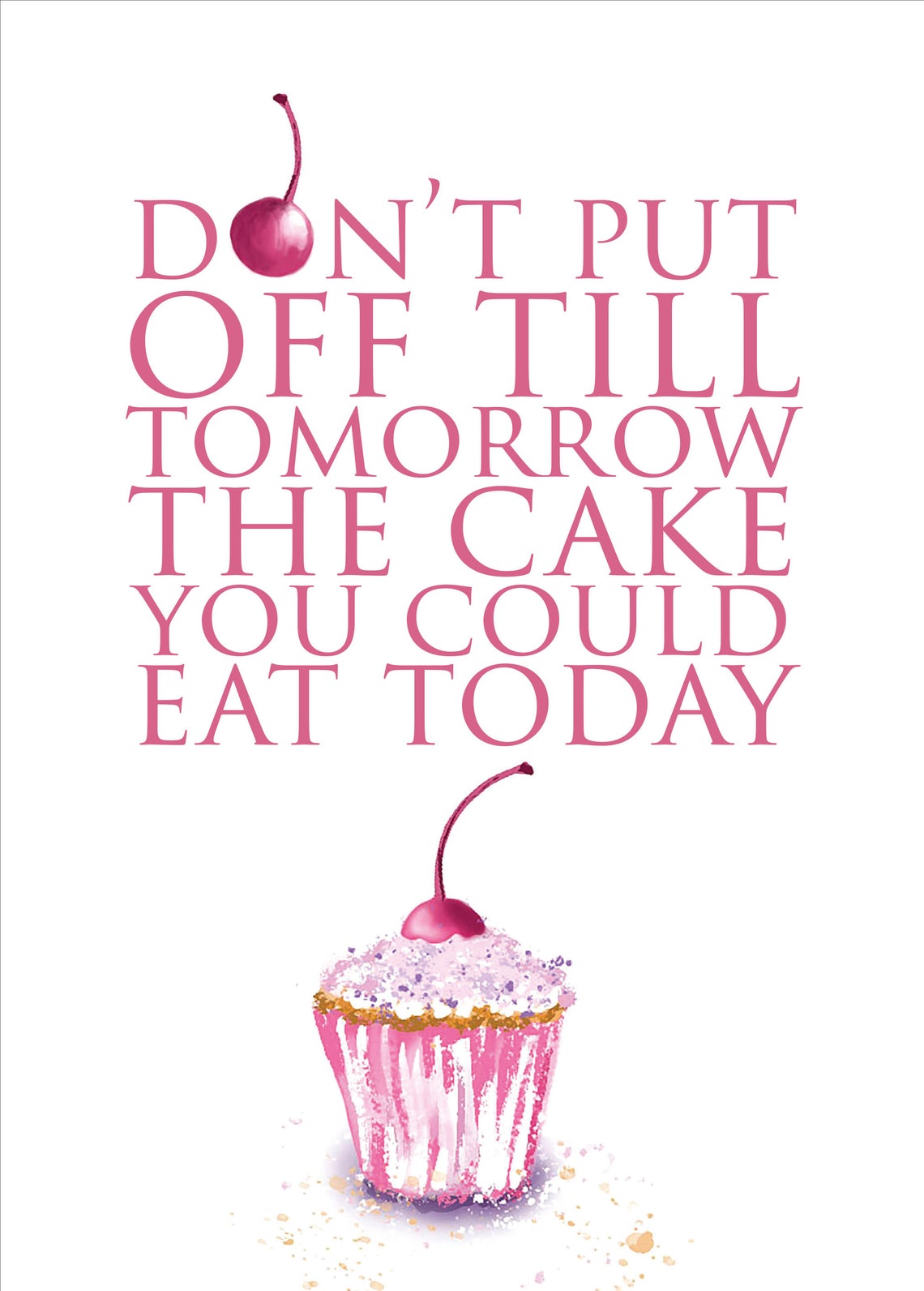 Cake Lovers Typographic Framed Print Etsy Norway