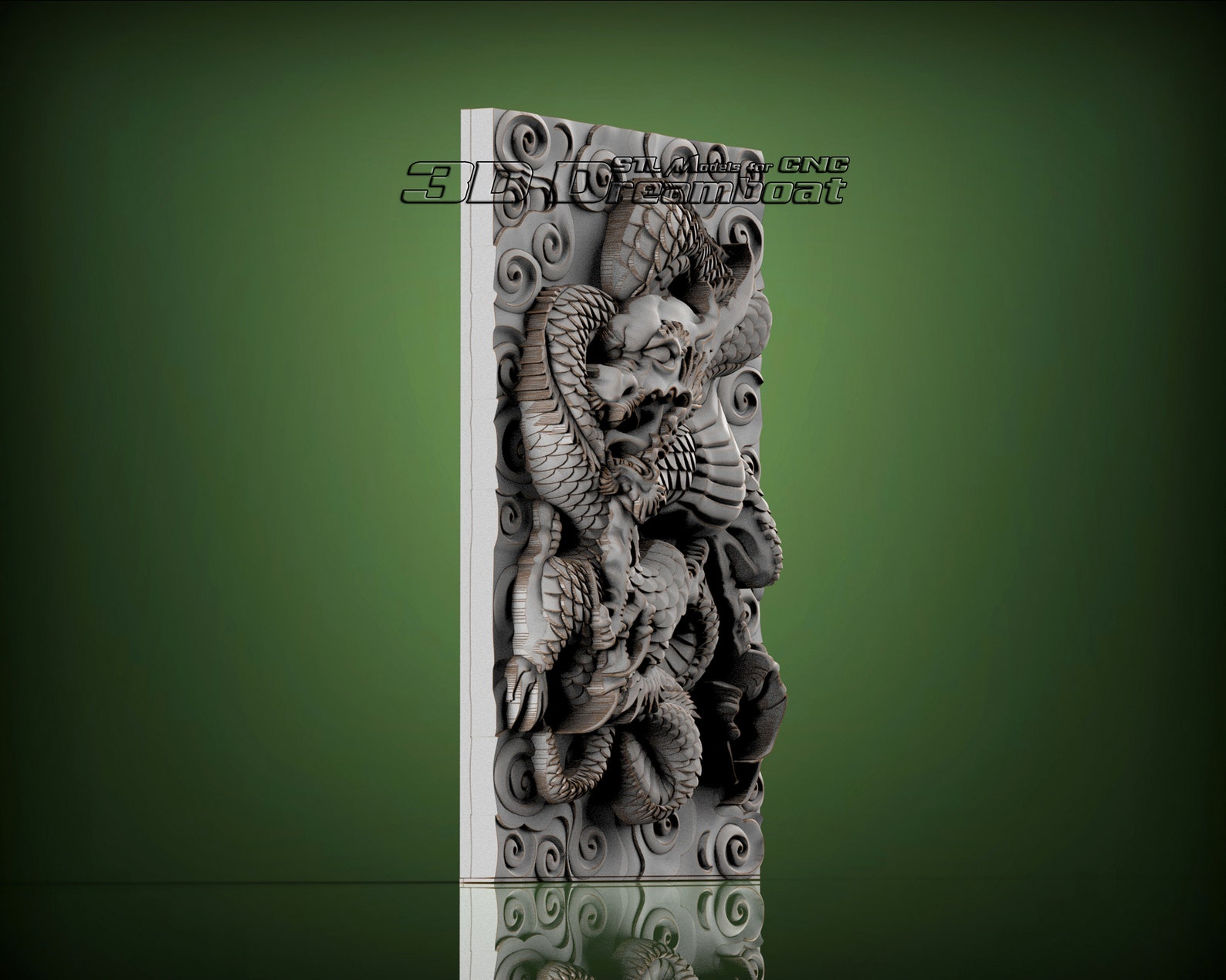 Dragon 3d STL Model for CNC Router Artcam Vetric Engraver - Etsy Singapore