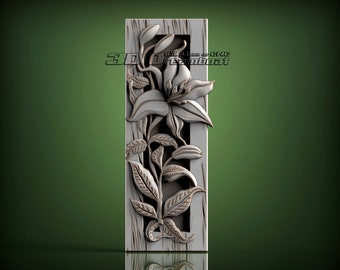 Flowers, 3d STL Model for CNC Router, Artcam, Vetric, Engraver, Relief, Carving, Cut 3D, 2556