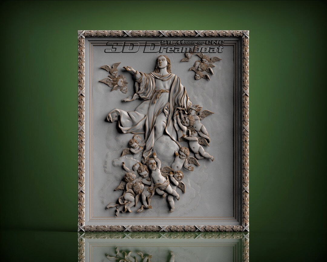 Angel, 3d STL Model for CNC Router, Artcam, Vetric, Engraver, Relief ...