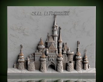 Magic Castle, 3d STL Model for CNC Router, Artcam, Vetric, Engraver, Relief, Carving, Cut 3D, 10288