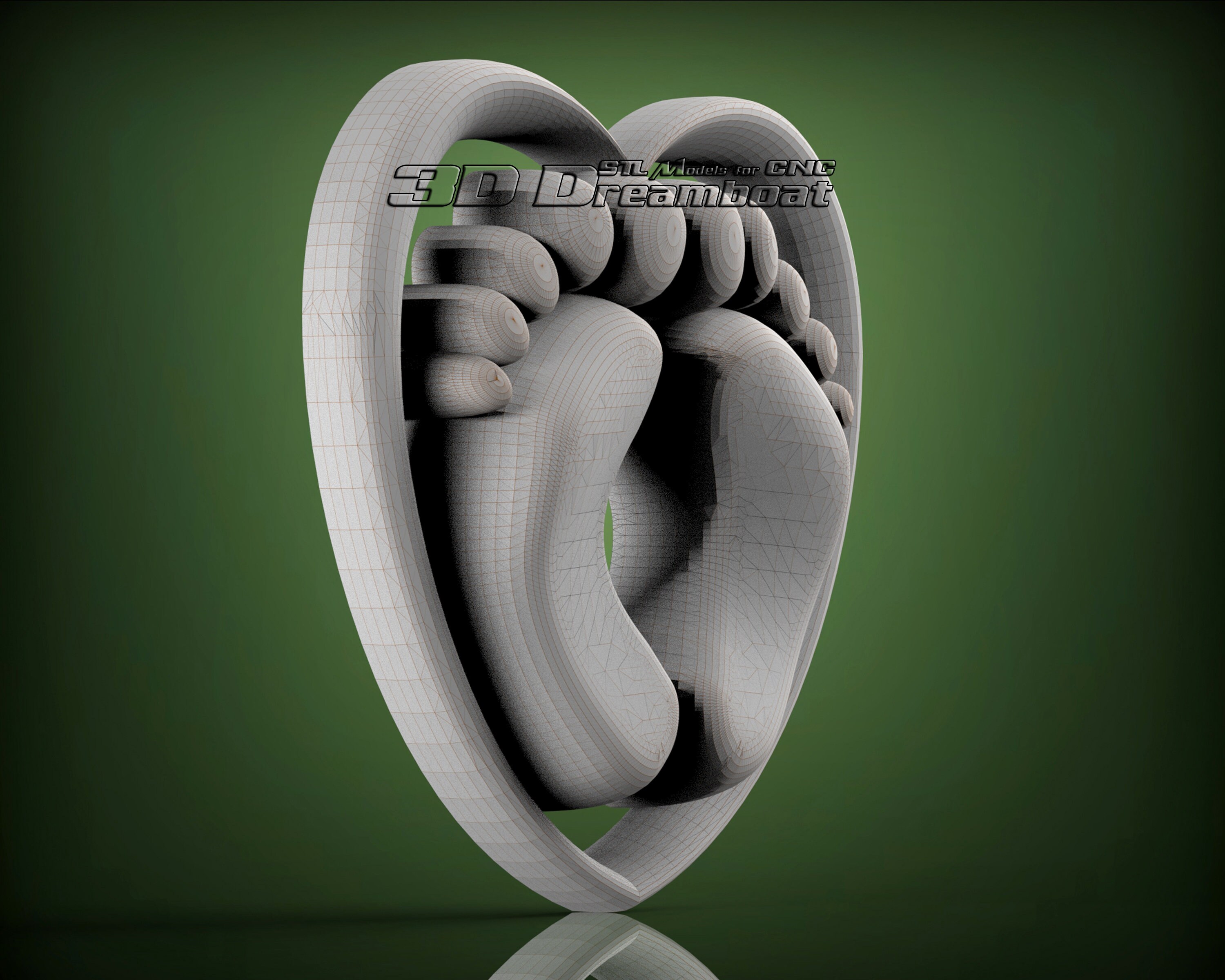 Baby Foot 3d STL Model for CNC Router Artcam Vetric Etsy