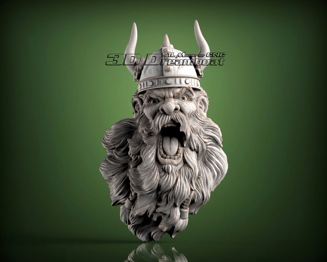 Viking, 3d STL Model for CNC Router, Artcam, Vetric, Engraver, Relief ...