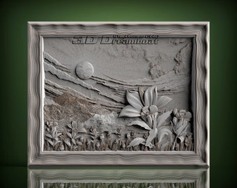 The Alien View, 3d STL Model for CNC Router, Artcam, Vetric, Engraver, Relief, Carving, Cut 3D, 2551