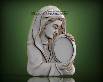 Madonna, 3d STL Model for CNC Router, Artcam, Vetric, Engraver, Relief, Carving, Cut 3D, 11121