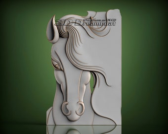 Beautiful Horse, 3d STL Model for CNC Router, Artcam, Vetric, Engraver, Relief, Carving, Cut 3D, 10304