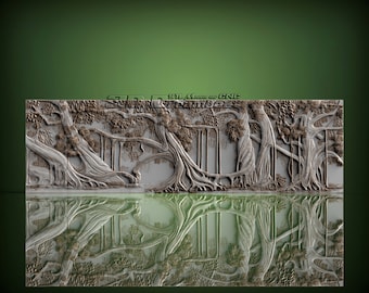 Tree Branches, 3d STL Model for CNC Router, Artcam, Vetric, Engraver, Relief, Carving, Cut 3D, 6514