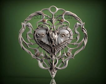 Heart, 3d STL Model for CNC Router, Artcam, Vetric, Engraver, Relief, Carving, Cut 3D, 6721