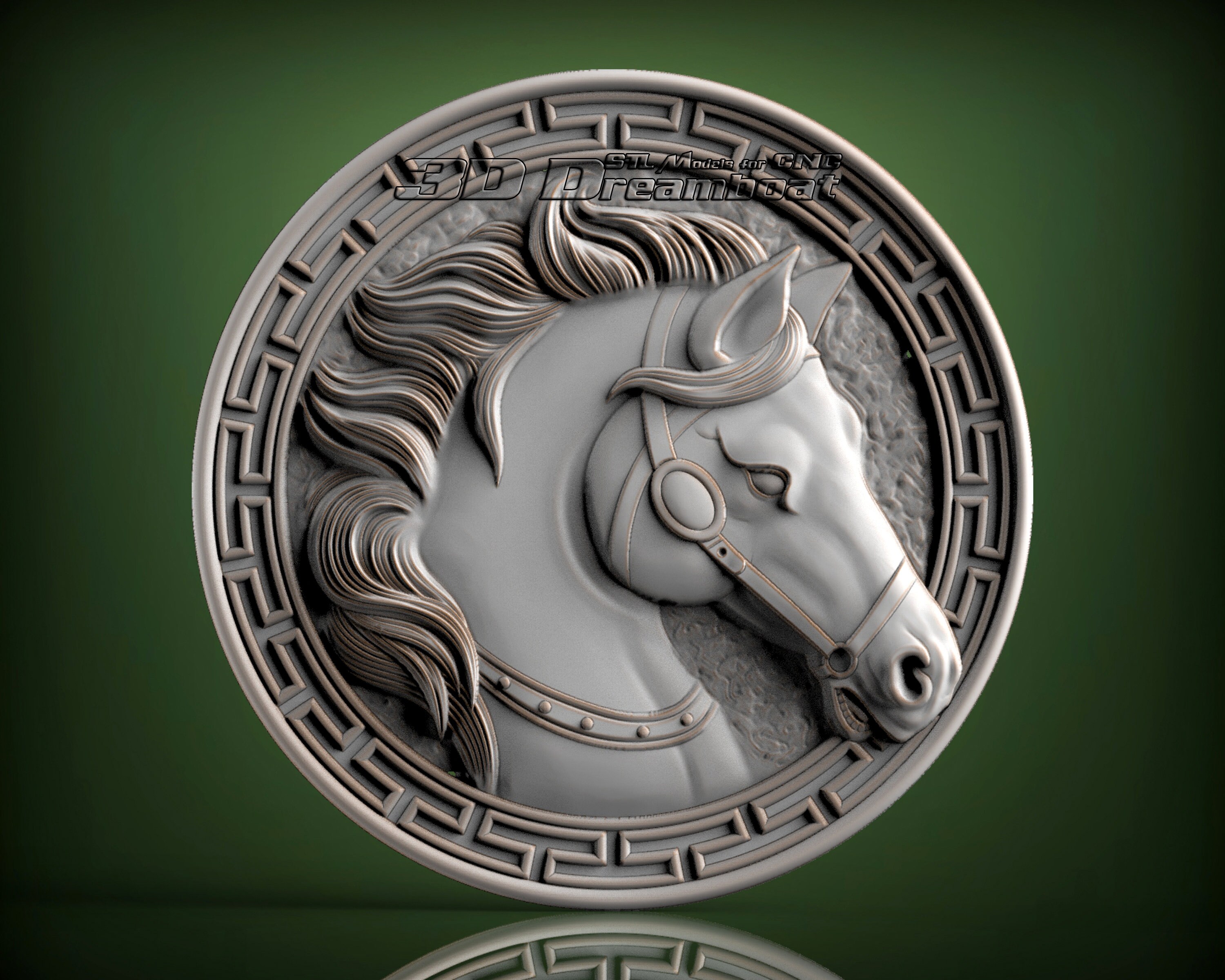 Horse Head 3d STL Model for CNC Router Artcam Vetric Etsy