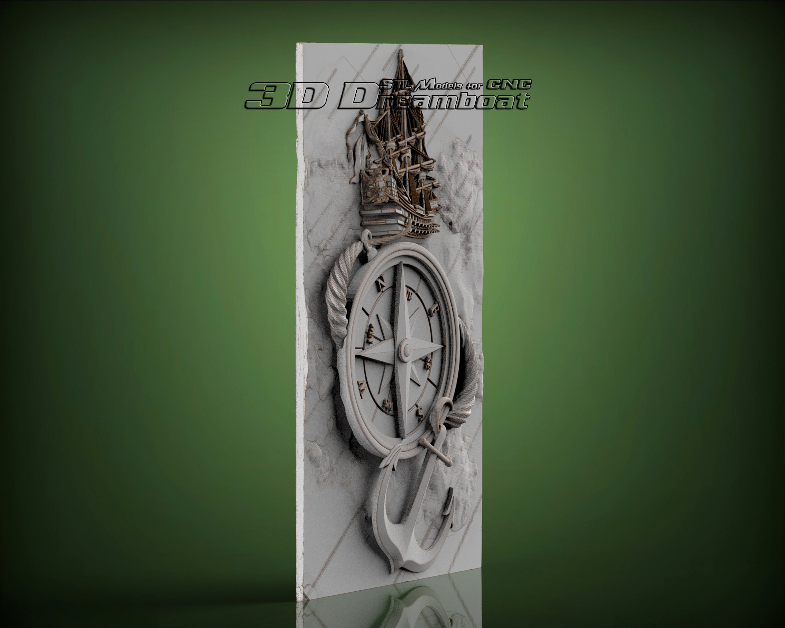Compass 3d STL Model for CNC Router Artcam Vetric - Etsy Australia