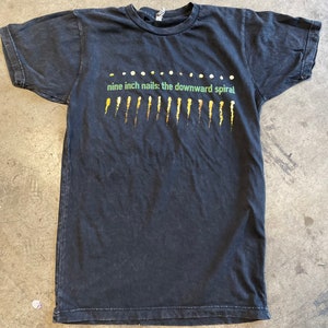 Vintage Nine Inch Nagels NIN t shirt voor en achter print