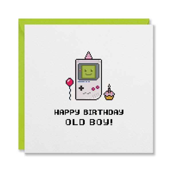 Nintendo Gameboy Happy Birthday Gamer Card