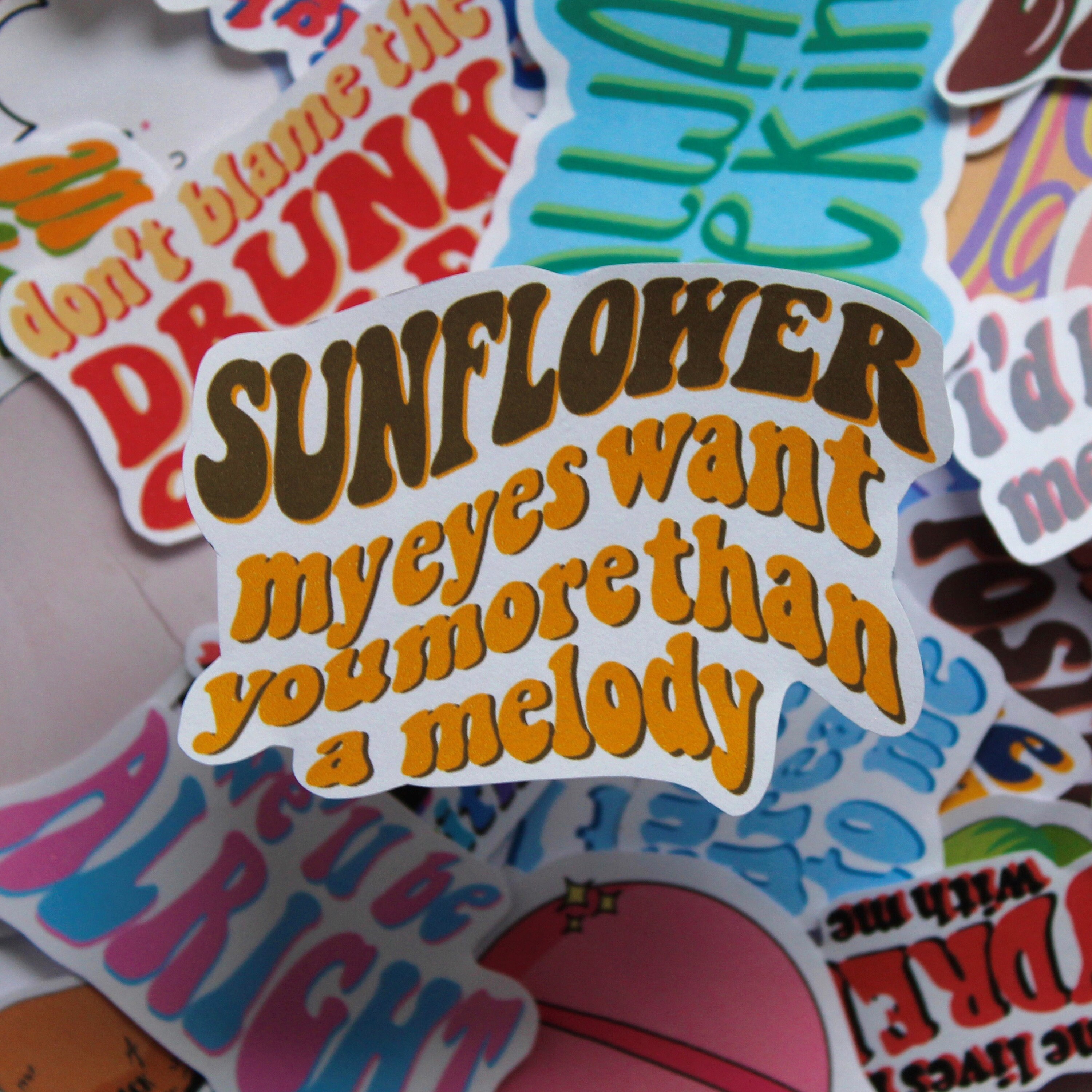 Harry Styles Sunflower Vol.6 Lyrics Sticker Sunflower My Etsy