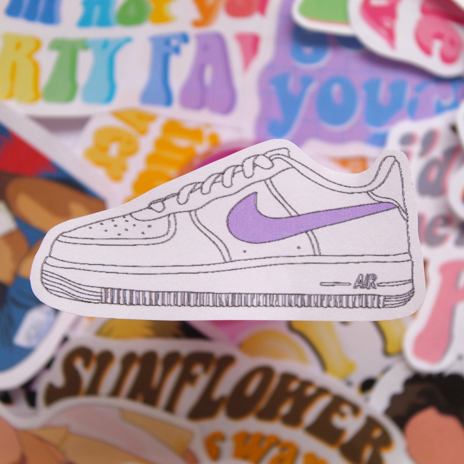 purple tick air force 1
