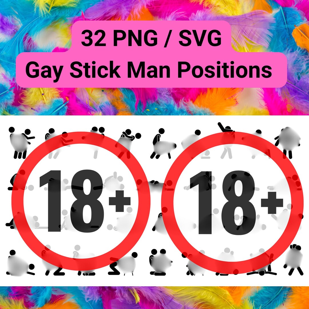 Gay Sex Position Pictogram Set – 32 Male-male Erotic Pose Illustrations