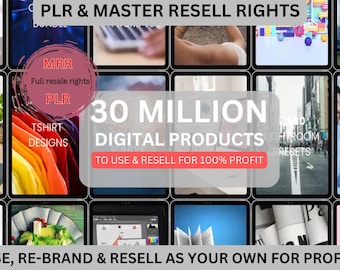 Ensemble de produits numériques idéal pour les revenus passifs, des millions de contenu DFY, avec les droits de marque privée et les droits de revente principaux (MRR) (PLR)