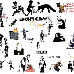 Banksy New Bundle SVG Files: Featuring Love Rat SVG Design