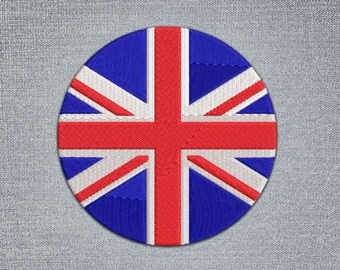 Motif de broderie drapeau rond de l'Union