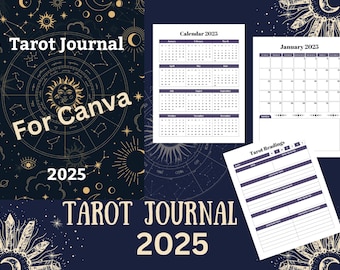 Modèle de carnet de tarot pour toile