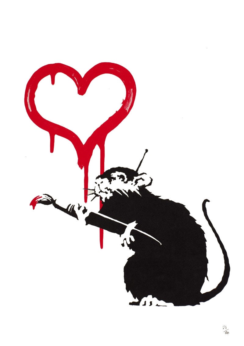 LOVE RAT（RED Ver.) Sculpture “Love rat” from Banksy - Dope! Gallery