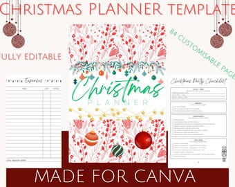 Modèle d'agenda de Noël pour Canva