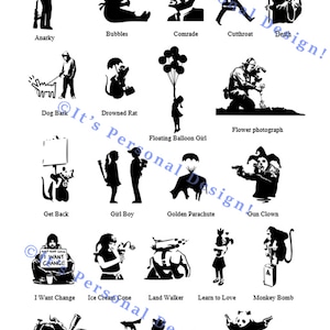Banksy Art SVG Set: 51 Urban Designs for Crafting & Decor