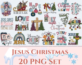 Lot Jésus Noël PNG – 20 modèles