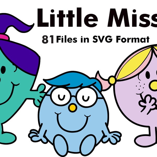 Little Miss SVG / PNG Bundle + Bonus Schriften Bundle