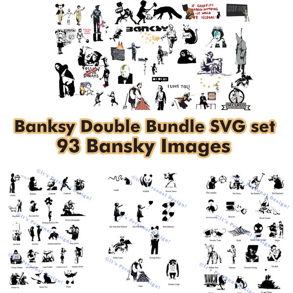 Banksy Double Bundle - 93 Images in SVG format