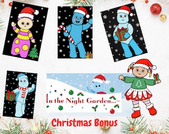 Lot de Noël Jardin de nuit PNG pour les fêtes