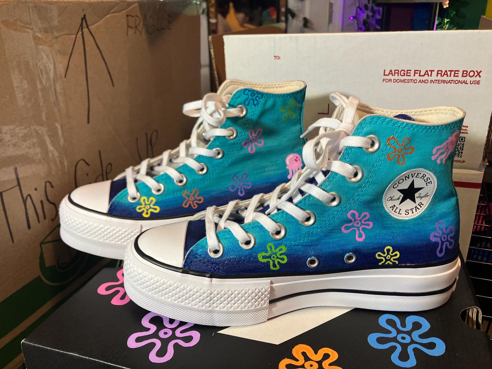 Deviantart Converse Cartoon Inspired Hand Painted Converse - Etsy
