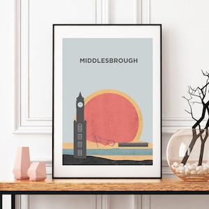 Middlesbrough Wall Art Print, North East, Teesside, North Yorkshire