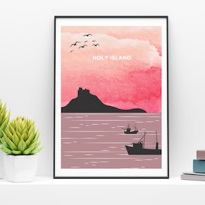 Holy Island Art Print, Wall Art, North East, Lindisfarne