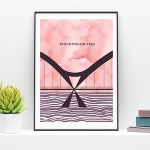 Stockton-on-Tees Art Print / Wall Art / Teesside / North East England