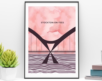 Stockton-on-Tees Art Print / Wall Art / Teesside / North East England