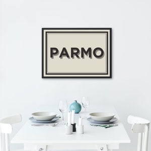 Teesside Wall Art / &quot;Parmo&quot; Print  / Typography