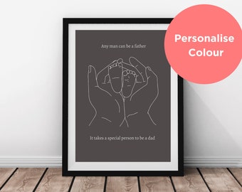Personalisierter Dad Ever Kunstdruck - Geschenk zum Vatertag