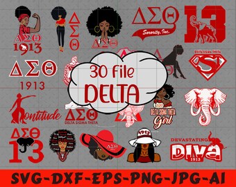 Download Oh To Be A Delta Girl Svg Dst Afro Woman Svg Afro Girl Svg Elephant Svg Since 1913 Svg Png Cutting Files Instant Download Digital Prints Prints Safarni Org