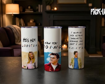 Friends Inspired Tumbler 20oz | Central Perk Coffee Cup | Best Friend Gift | Funny 90s TV Show Fan Gift | Personalized Travel Mug
