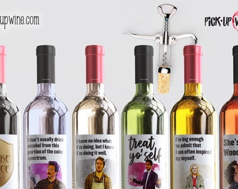 Parks and Recreation Wine Labels: Funny TV Show Stickers