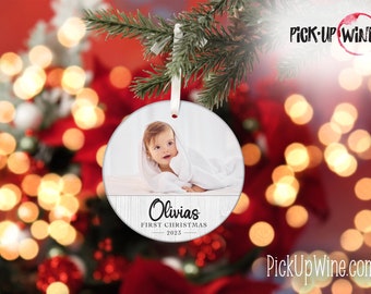 Custom Baby Ornament • Baby's First Christmas • Photo Ornament • New Baby 1st Xmas