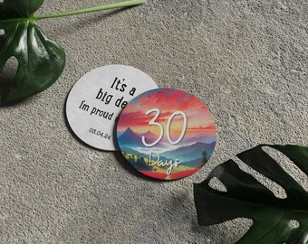 Personalized AA Sobriety Chip • Custom Poker Chip Milestone Token • Recovery Gift • Sober Anniversary
