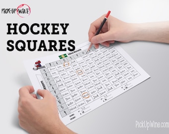 Editable Hockey Squares • Instant Digital Download • Hockey Party • Gambling • Stanley Cup games