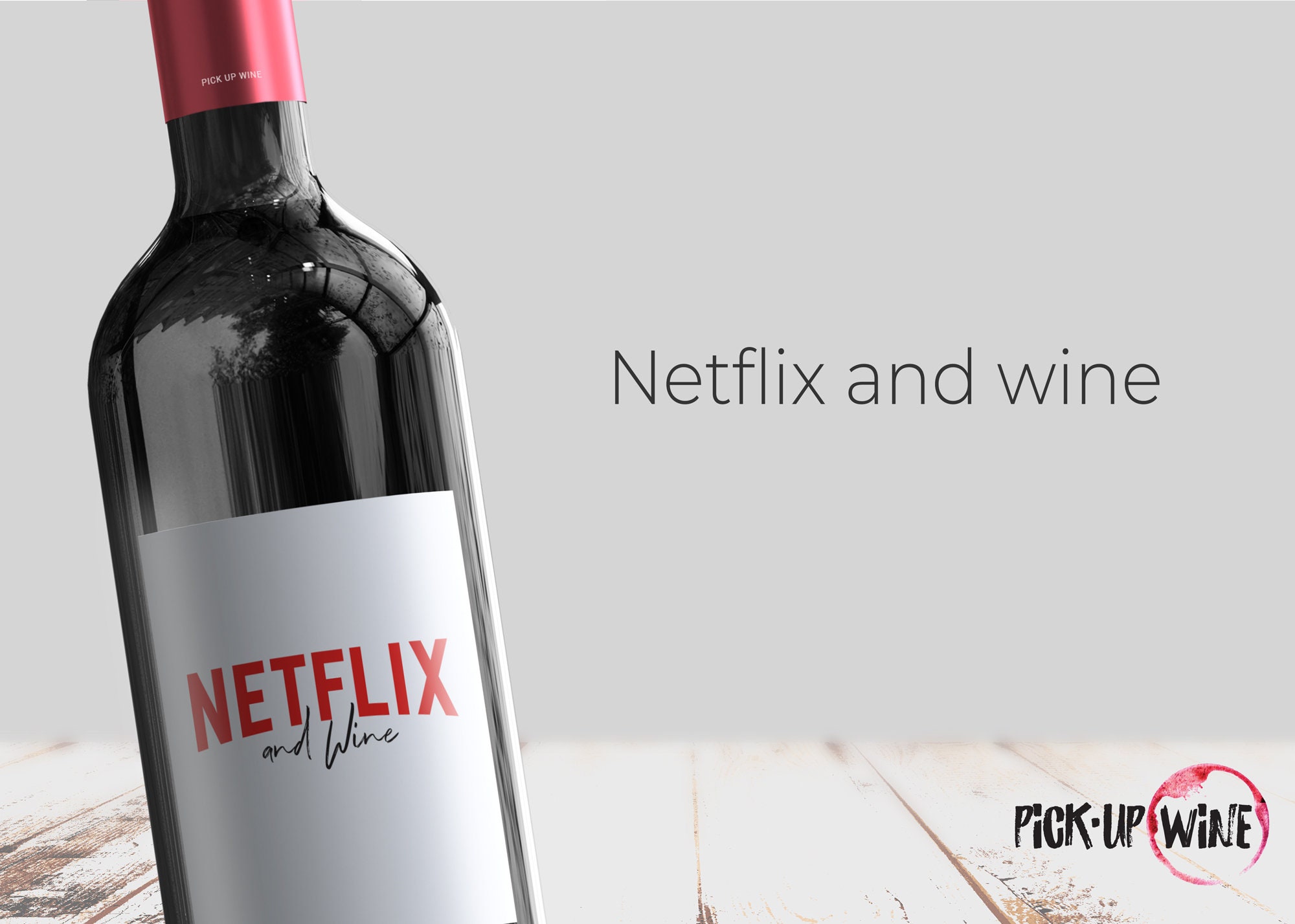 Wine Label Netflix and Chill or Netflix and Wine Love Etsy